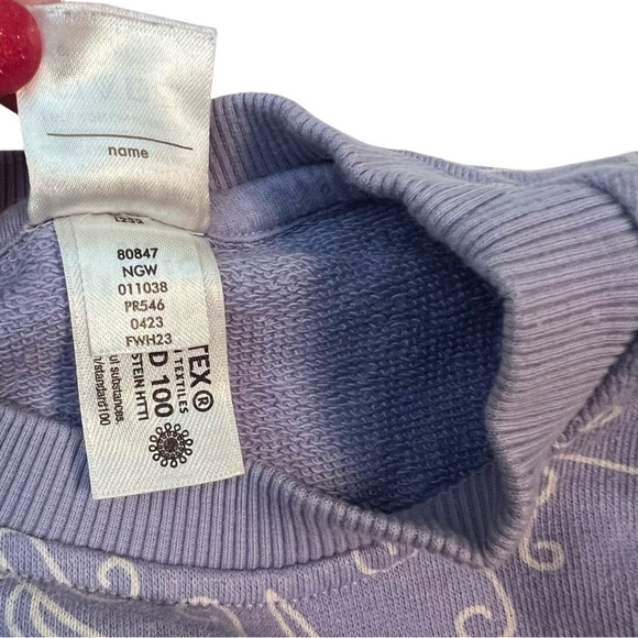 Hanna Andersson Print Balloon Sleeve French Terry Sweatshirt Size 120 6/7 - Picture 6 of 7